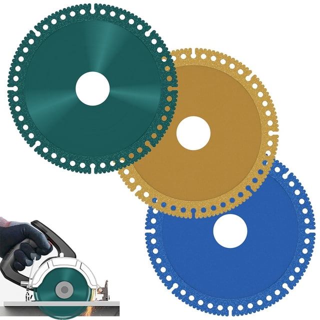 MesaSe 3Pcs Cutting Saw Blade Saw Blade Wear-Resistant Metal Cutting Blade Multifunctional Circular Saw Blade Sharp Plastic Cutting Saw Blade for Cutting Tile Marble