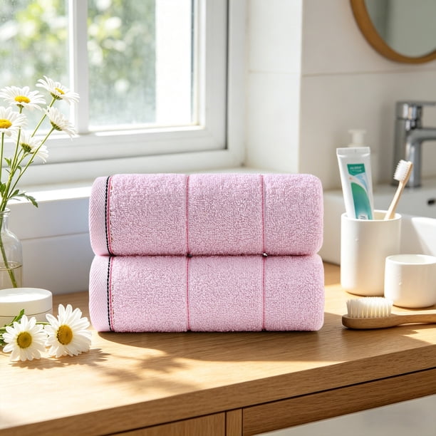 CaiYueKe Cotton Hand Towels for Bathroom, Soft Absorbent Face and Body Towels, Decorative Towel for Spa Gym Kitchen Hotel, Dormitory Home Use Daily Towel, Quick Dry Bath Towel