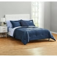 thumbnail image 2 of Mainstays 7 Piece Navy Bed in a Bag Comforter Set with Sheets, Twin-XL, 2 of 9