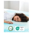 thumbnail image 4 of 3 Inch Twin XL Memory Foam Mattress Topper, Cooling Gel Infused Mattress Pad, Ventilated Bed Topper for Pressure Relief, Certified, Dorm Room , Blue, 4 of 8