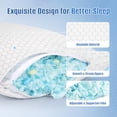 thumbnail image 6 of Shredded Memory Foam Pillow for Sleeping Cooling Bed Pillows Set of 2 Adjustable Pillows for Side Back Stomach Sleepers with Washable Pillowcase Queen Size Grey, 6 of 7