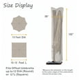 thumbnail image 6 of USIONE Patio Umbrella Cover for 9ft to 13ft Offset Umbrella, Water Resistant, Curved Cantilever and Straight Pole Parasol Outdoor Umbrellas Cover, 6 of 6