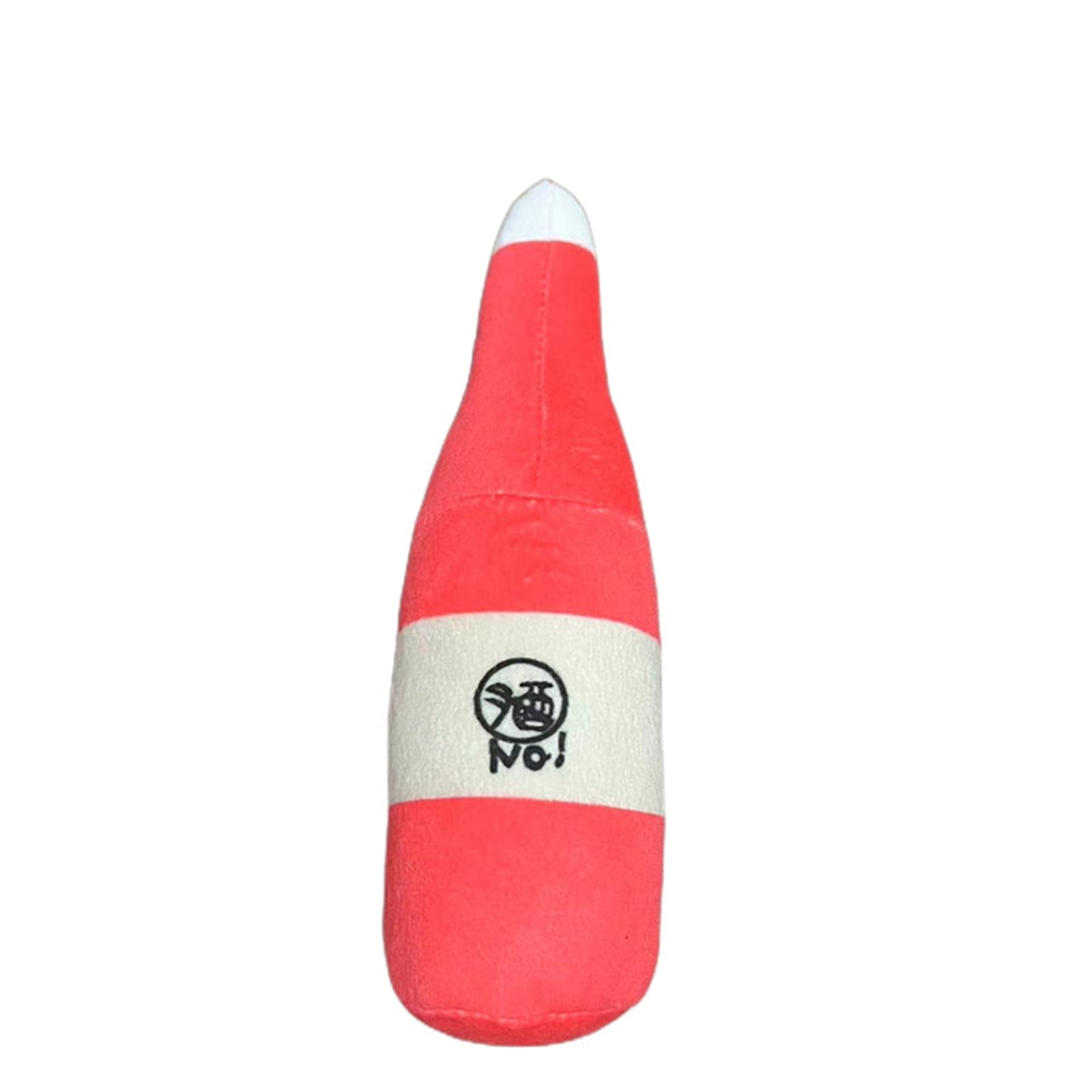 Plush Squeaky Bottle Dog Toy Soft Stuffed Chew Plaything for Fetch Toss Shake and Daily Indoor Fun