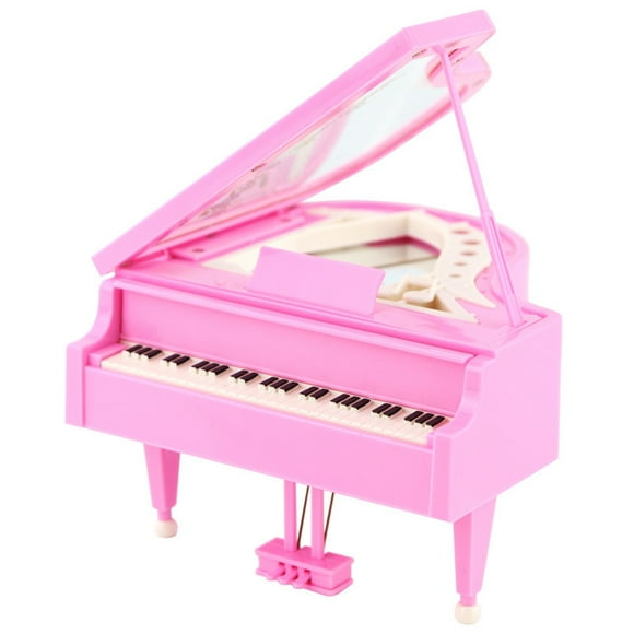 Mini piano rosa con bailarina giratoria, ABS, 155 g
