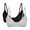 Black+Gray, variant on Women's Cotton Wireless Bra Lightweigh Breathable Underwear 2 Pcs