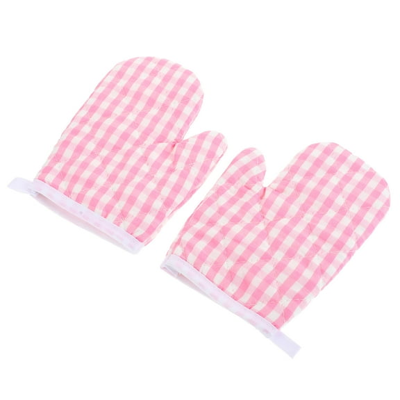 IDEANATEGRATE 2Pcs Heat Resistant Oven Mitts for Kids with Non-slip Grip and
