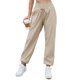 thumbnail image 1 of Joggers para mujer, talle alto, cordón en el tobillo, bolsillo lateral, pantalones de chándal sueltos para mujer, para viajes, vacaciones, oficina, caqui XL, 1 of 7