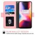 thumbnail image 2 of OnePlus 6 Case, iCoverCase Genuine Leather Wallet Case Slim Fit Folio Book Design with Stand and Card Slots Flip Case Cover for OnePlus 6 (Pink), 2 of 5