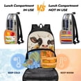 thumbnail image 4 of FOR U DESIGNS Adorable Backpack with Lunch Compartment, Kids Girls School Bag with Lunch Box, Cow Sunflowers Shoulder Bookbags Portable Students' Supplies, 4 of 7