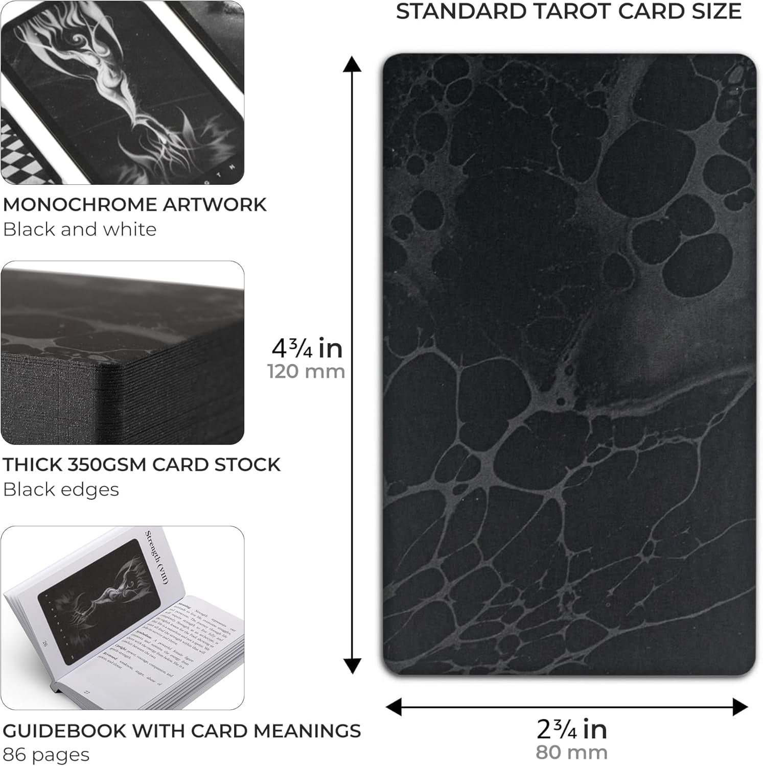 Da Brigh Black Tarot Cards Deck for Shadow Work
