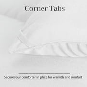 Comforter Full White All Season Down Alternative, Cooling Quilted Duvet Insert, Bed Comforter with Corner Tabs, Washable Hypoallergenic Reversible Quilt
