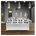 thumbnail image 6 of 8 Holes Cylinder Flatware Silverware Utensil Holder Organizer Caddy, Stainless Steel Countertop Silverware Organizer for Restaurant Hotel Buffet, 6 of 7