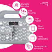 Collapsible Desktop Craft Caddy, Purple Flowers