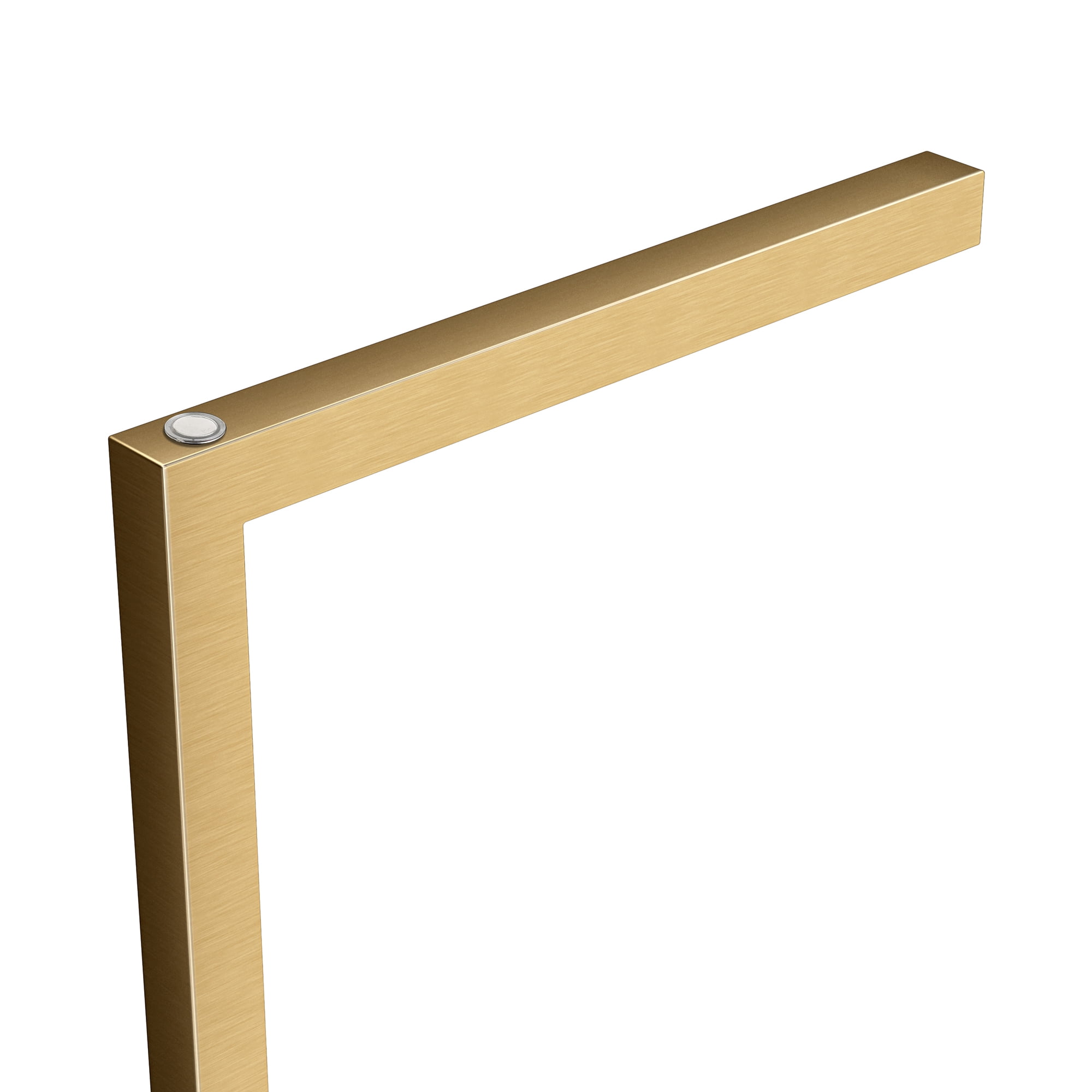 Evelyn&Zoe Malin 52" Modern Metal Floor Lamp with Brass Rectangle Metal Shade