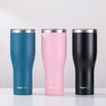 thumbnail image 5 of Insulated Tumbler Cup with Slide Lid, Double-Walled Vacuum Stainless Steel Water Bottle Travel Mug - Leak-Proof Thermal Cup for Home and Outdoor Adventures - 40oz (Pink)…, 5 of 5
