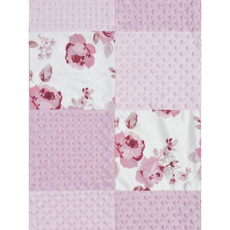 Plush velboa baby blanket patchwork outlet