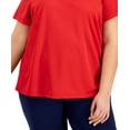 thumbnail image 3 of ID Ideology Plus Size Birdseye Mesh T-Shirt Licorice Red 1X, 3 of 3