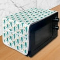 thumbnail image 1 of Whale Microwave Oven Cover, Big Ocean Mammal Pattern Repetitive on Plain Background, Water Resistant Organizer with Pockets for Kitchen, 36" x 12", Dark Seafoam Marigold, by Ambesonne, 1 of 4