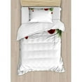 thumbnail image 3 of Christmas Duvet Cover Set Queen Size, Classical Christmas Ornaments and Baubles Coniferous Pine Tree Twig Tinsel Print, Decorative 3 Piece Bedding Set with 2 Pillow Shams, Green Red, by Ambesonne, 3 of 3