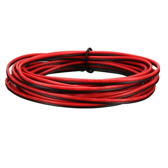 Extension Cable Wire Cord 2pin 28 AWG Parallel Wire 3 Meters Length Red Black