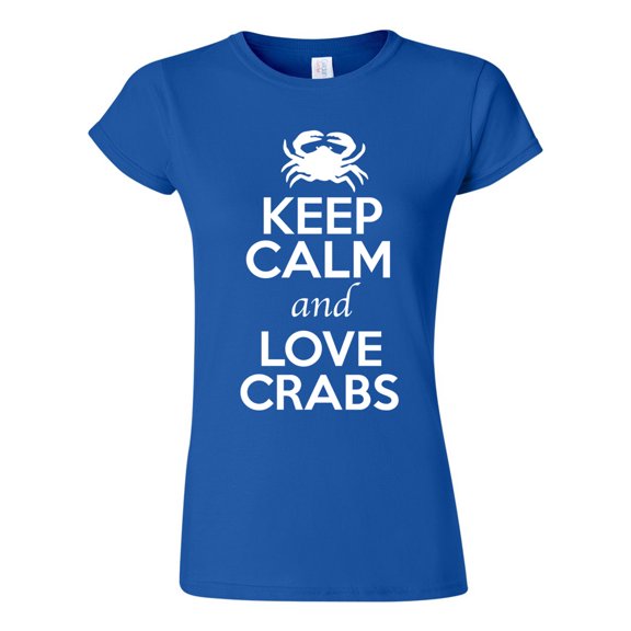 Junior Keep Calm And Love Crab Sea Animal Lover T-Shirt Tee