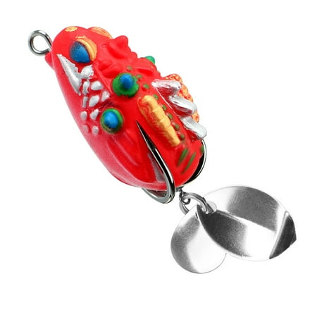 Simulated Soft PVC Frogs Lures with Double Hook & Blade 3.5cm Ray Frogs Crankbait Lures Fishing Baits