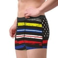 thumbnail image 2 of Haiem First Responder American Flag Men's Boxer Briefs, Every Day Comfort Stretch Cotton Moisture-Wicking Underwear-Small, 2 of 5