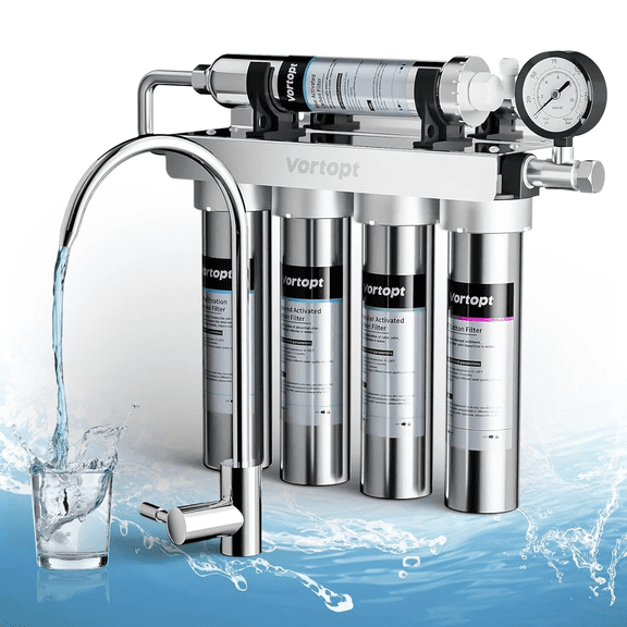 Under Sink Water Filtration System-NSF&CEC Certified,Stainless Steel Water Filte