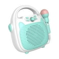 thumbnail image 1 of facefd Enfants Karaoké Machine à Chanter Jouets Microphone LED Lumière Jouet Intérieur Extérieur Portable Bleu, 1 of 9