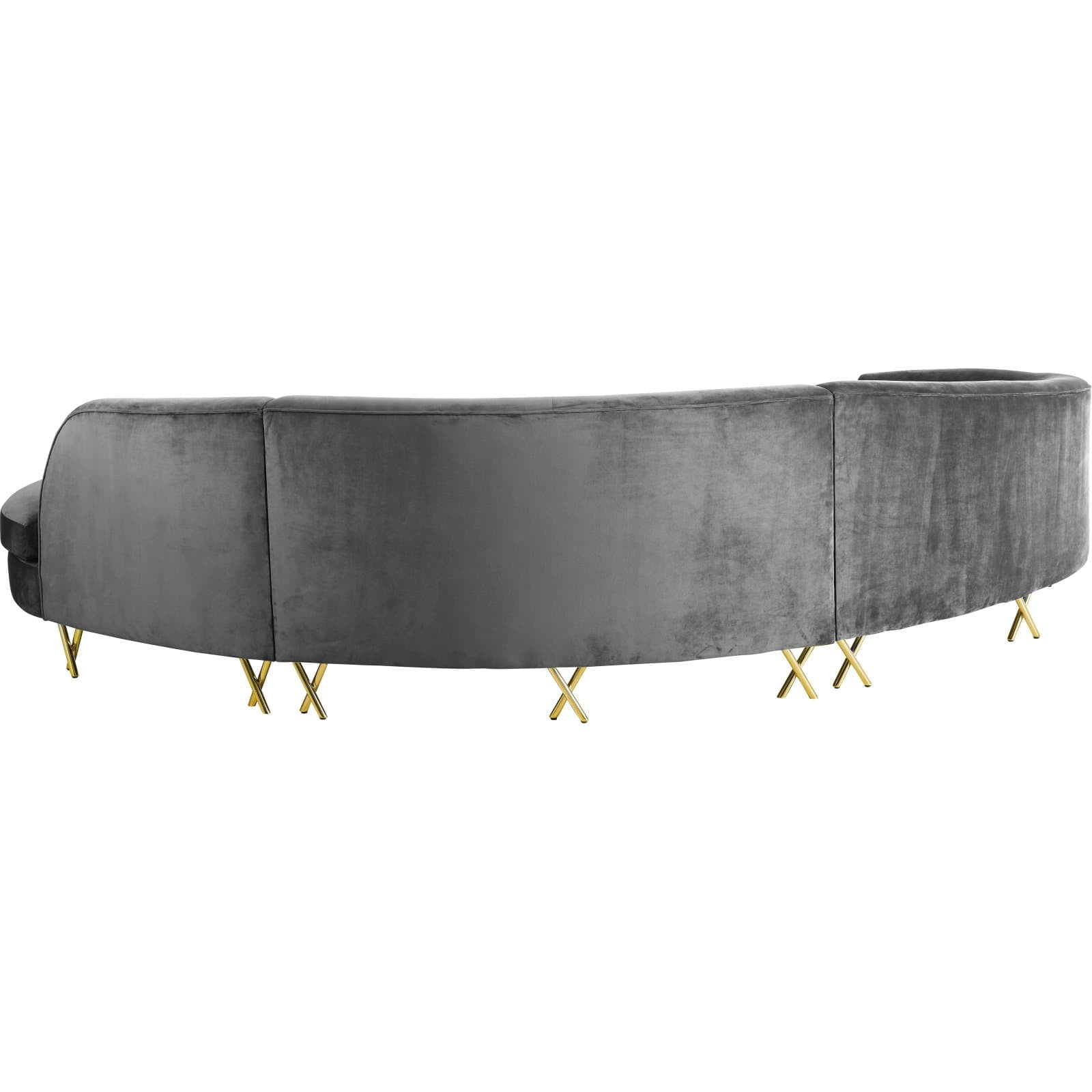 Meridian Furniture Inc Serpentine Upholstered Sectional Sofa