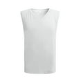 thumbnail image 2 of Fgnfyis Men's Casual Vest Loose Fit Sleeveless Top for Everyday Wear and Outdoor Activities Mens Tank Top White S, 2 of 7