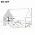 thumbnail image 6 of Sturdy Wood House Bed with Fence & Window|LED Design|Full Size, 6 of 11