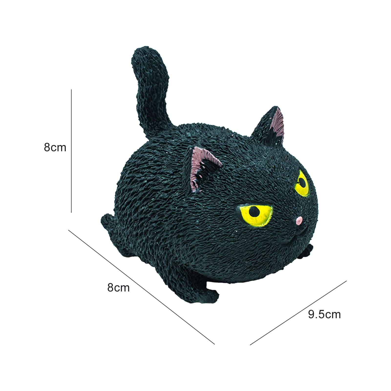 Suaninxi Pinch Angry Cat Cute Pet Toy Decompression Artifact Vent Toy Cat-Shaped  Stress Relief Balls Squeeze Toys Holiday Kids Gift. (Black) : :  Toys