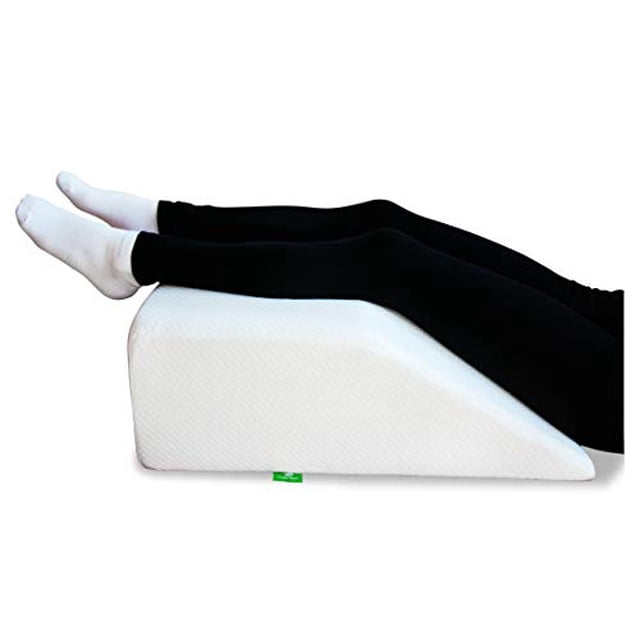 Post Surgery Elevating Leg Rest Pillow with Memory Foam Top - Best for Back, Hip and Knee Pain Relief, Foot and Ankle Injury and Recovery Wedge - Breathable and Washable Cover (8 I
