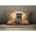 thumbnail image 4 of Carolines Treasures DAC1064PW1216 16 x 12 in. Unisex Black Pug Fall Fabric Decorative Pillow, 4 of 4