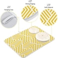 thumbnail image 4 of SKYSONIC Dish Drying Mat Yellow Stripes Water Absorbent Heat Resistant Drainer Mats Countertop Protection, 18 x 24 Inch, 4 of 7