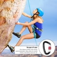 thumbnail image 3 of Carabiner Climbing Survival D Shape Rescue Rope Buckle Clip Emergency Keychain Ascend Backpacking Caving Cord Karabiner Orange, 3 of 8