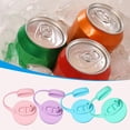 thumbnail image 6 of Hilingoto Soda Can Lids with Straw, Reusable Silicone Can topper No Spill Airtight for Standard Cans, Portable Handle Drink Cover for Soda Juice Beer, Green, 6 of 8