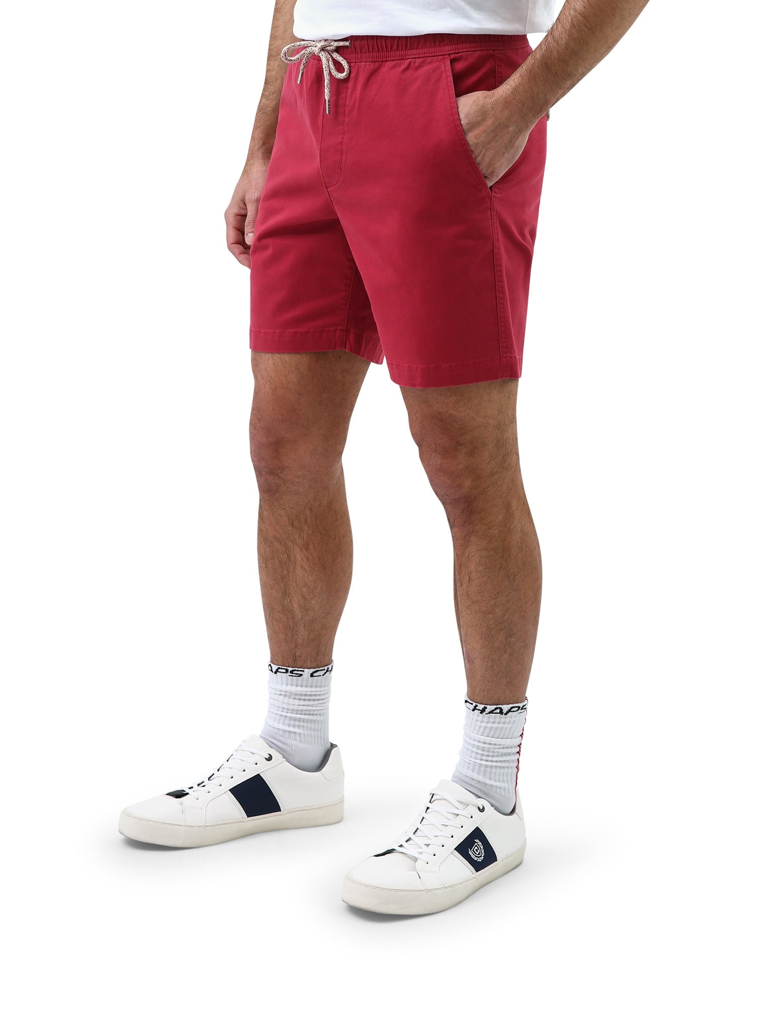 Chaps Men's & Big Men's 7" Pull On Stretch Twill Shorts, Sizes S-4XL
