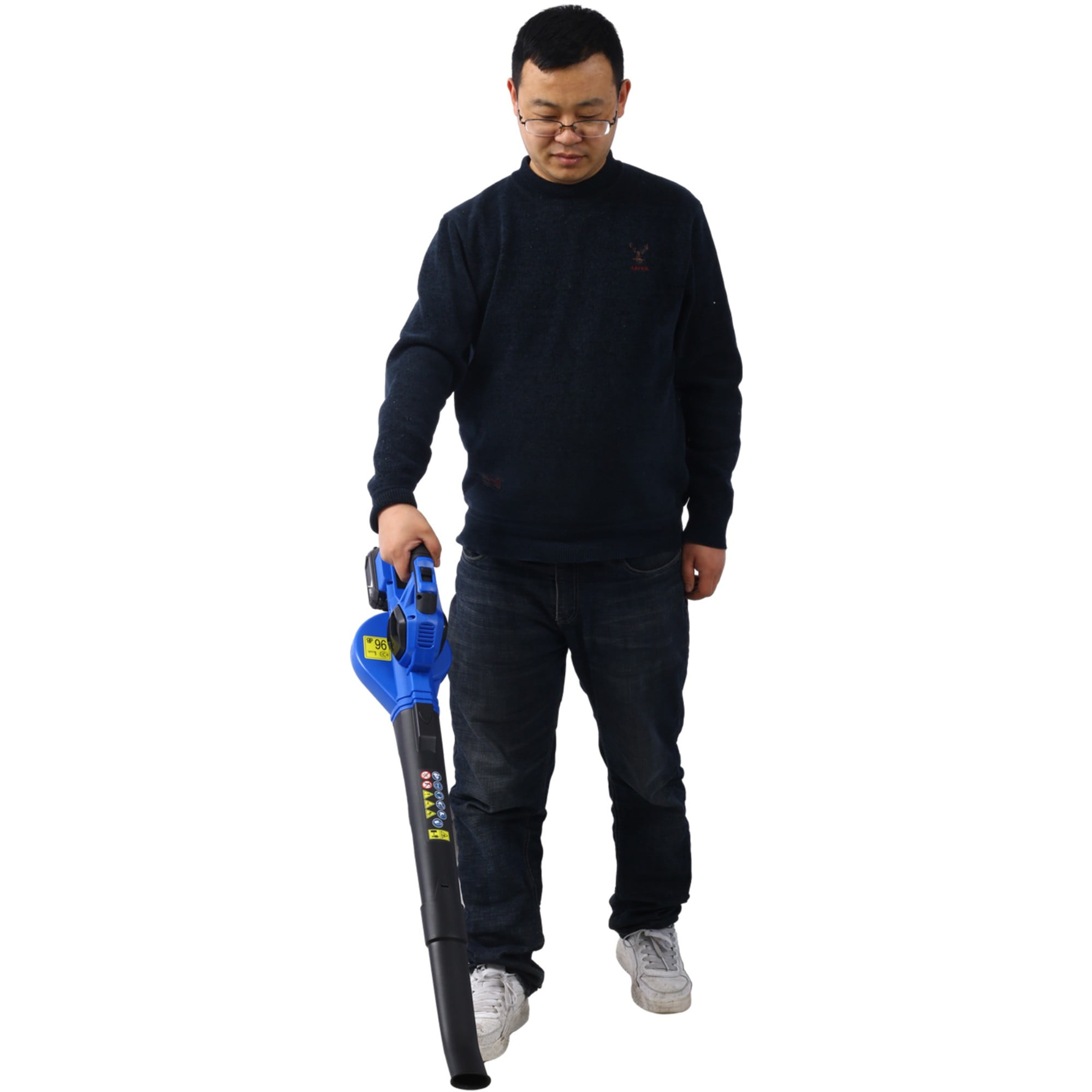 Cordless Electric Leaf Blower with Battery and Charger – 2-Speed Mode – 20V Battery-Powered Blower for Lawn Care, Patios, Leaves, and Snow