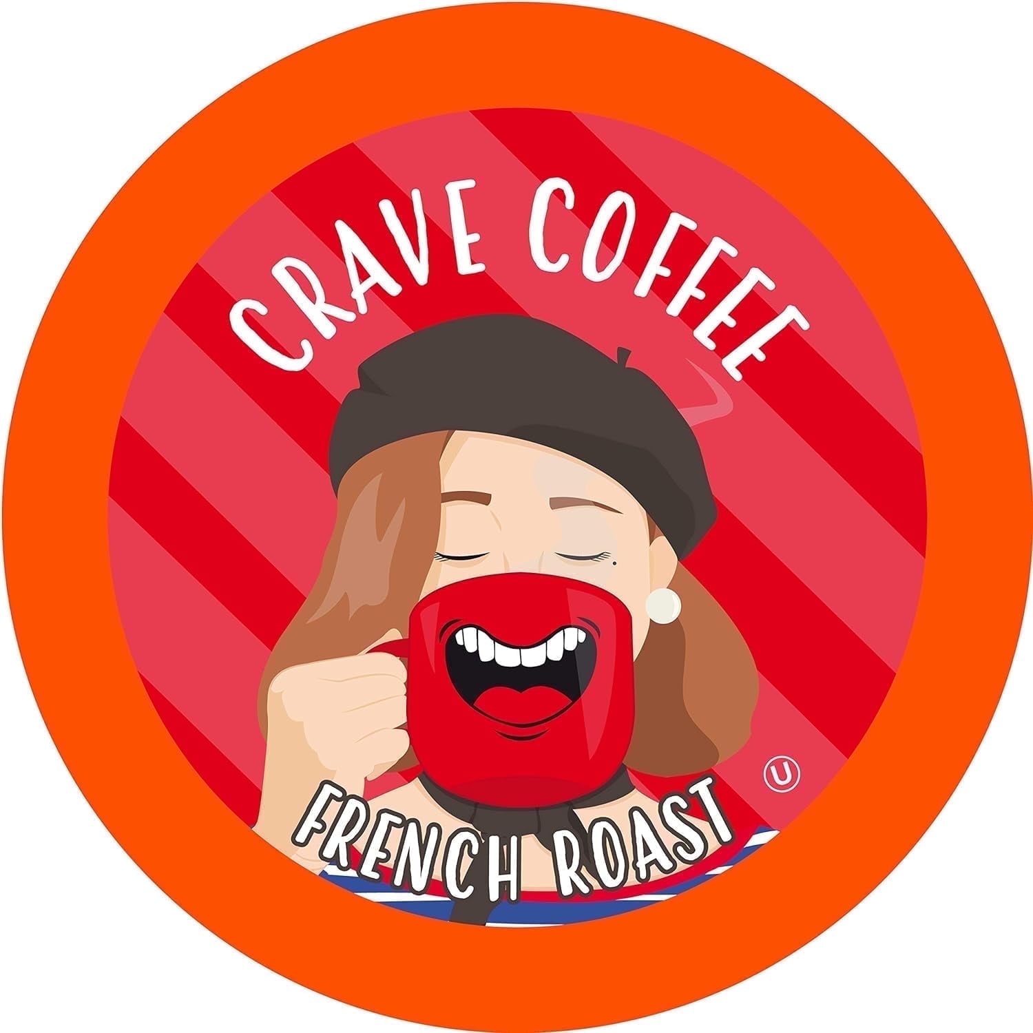 Crave Beverages French Roast Coffee Pods - Dark Roast, for Keurig K Cup Brewers, 40 Count