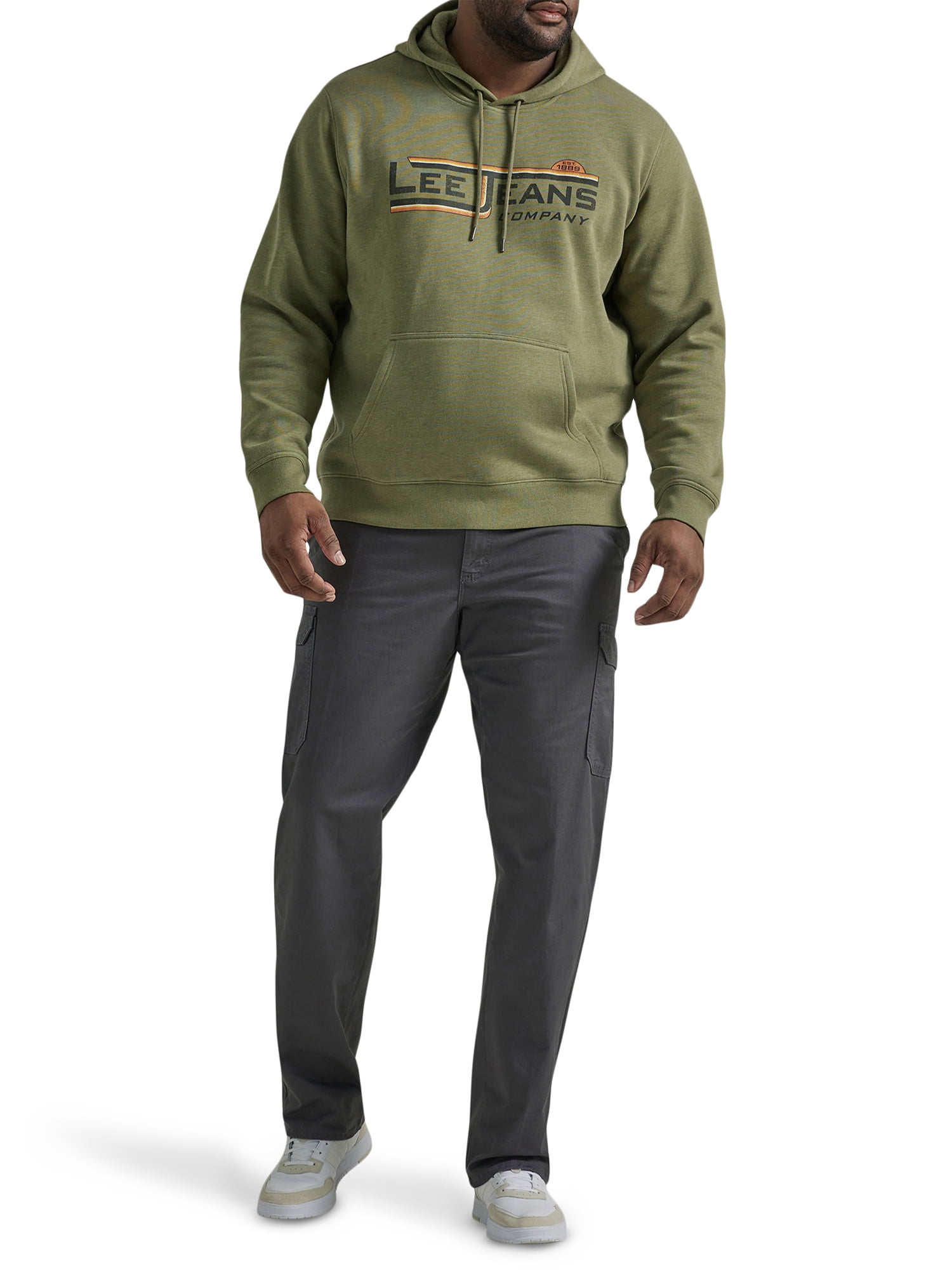 Lee® Big Men's Extreme Motion Straight Fit Twill Cargo Pant with Flex Waistband