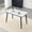 White&Black Legs-Style2, variant on Hi loPres 47" Modern Rectangular Dining Table for Apartments, Faux Marble Tempered Glass Top Kitchen Desk with Stable Silver Metal Legs, Minimalist Style