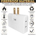 thumbnail image 3 of Bamboohart 2 Prong Thin Wall Tap Power Flat Outlet Extender Plug Adapter Home School Office, 3 of 7