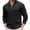 Black, variant on Men's Cable Knit Quarter Zip Sweater Mock Neck Long Sleeve Pullover Top