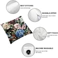 thumbnail image 4 of Awypu Throw Pillow Covers Water Color with Flowers Rose Iris and Hibiscus Accent Art Artwork Beautiful Beauty Bloom Blossom for Couch Living Room Set of 2 White, 4 of 6
