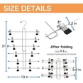 thumbnail image 4 of Pant Hangers Pant Hangers with Clips Skirt Hangers with Clips Clothes Hangers Space Saving Non Slip Hangers for Pants Foldable ed Skirt Hanger College Dorm Room Essentials, 4 of 4