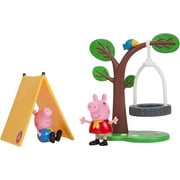 Peppa Pig Camping Trip Playset, 4 Pieces - Includes Peppa & George Character Figures, Tent & Swing - Toy Gift for Kids - Ages 2+