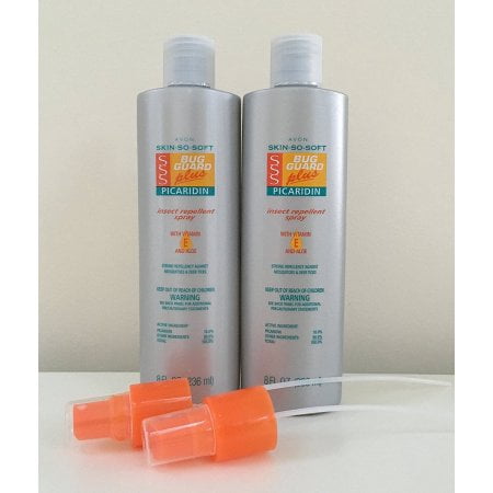Avon Pack of 2 Skin so Soft Bug Guard Picaridin Pump Spray - 8 Oz. BONUS (Best Skin So Soft For Mosquitoes)