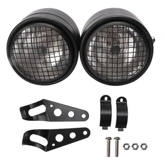 Faro doble de motocicleta Jadeshay 8,5 pulgadas Hierro Negro
